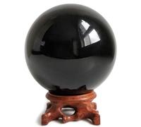 HWXMUGLXL Black Crystal Sphere and Gemstone Ball for, Home Decor, Crystals and Stones,obsidian-9cm Gemstone Stone