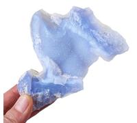 HWXMUGLXL Blue Lace Agate Stone,Rough Crystal, and Raw Stones,Small Collection, Home Office Desk Decor,200~300g Gemstone Stone