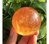 HWXMUGLXL Citrine Calcite Quartz Crystal Ball Decorative Ornaments (Size : 250-300g) Gemstone Stone