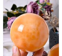 HWXMUGLXL Citrine Crystal Ball Sphere for Abundance, Manifestation, and Decor,60~70mm Gemstone Stone