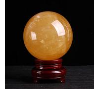 HWXMUGLXL Citrine Feng Shui Crystal Ball, Sphere, Home Decoration, Attract Wealth and Luck, ball-10cm Gemstone Stone