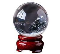 HWXMUGLXL Clear Crystal Ball White Quartz Sphere, Balls for Home and Office Fengshui Decor, and,6~7cm Gemstone Stone