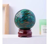 HWXMUGLXL Crystal Ball Green Stone Crafts Sphere Feng Shui Home Desktop Decoration,50~55mm Gemstone Stone