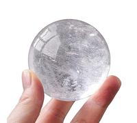 HWXMUGLXL Crystal Ball White Sphere Clear Quartz with Pedestal Home Decor Prosperous Love Invite Wealth,150mm Gemstone Stone