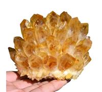 HWXMUGLXL Crystal Citrine Cluster, Stones,Yellow Raw Rock Gemstones for Balance Wicca Room Decor,300-400g Gemstone Stone