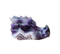 HWXMUGLXL Crystal Dragon Skulls Carving Sculpture Dream Amethyst Head Ornament Statue Collection Home Decor Gift Gemstone Stone