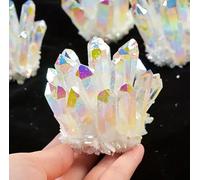 HWXMUGLXL Crystal Raw Colored Galvanized Precious Stone Cluster Coated Flower,300~400g Gemstone Stone