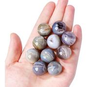 HWXMUGLXL Crystal Raw Stone Jade Agate Open Cluster Beautiful Small Ball Decorative,10 Pieces Gemstone Stone