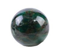HWXMUGLXL Crystal Rough Stone Polished Feng Shui Ball Emerald Home Office Crafts Green Ornaments,6~6.5cm Gemstone Stone