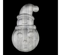 HWXMUGLXL Crystal Selenite Christmas Tree Snowflake Elk Carved Statue Ornament Gift (Color : Snowman, Size 10pcs) Gemstone Stone