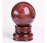 HWXMUGLXL Crystal Sphere Retro Feng Shui Lucky Red Ball Crafts Desktop Decoration Office Entrance Living Room Study Home Fortune Telling Witchcraft Gazing,Red Crystal Ball-5~6cm Gemstone Stone