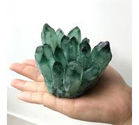 HWXMUGLXL Decorative Ornaments Green Ghost Phantom Quartz Crystal Cluster Ore Home Decoration (Size : 400-500g) Gemstone Stone