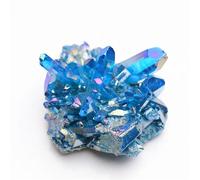 HWXMUGLXL Decorative Ornaments Quartz Electroplating Color Column Ore Decoration Aquarium Home Blue Crystal Cluster (Size : 50g) Gemstone Stone