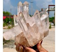 HWXMUGLXL Decorative Ornaments White Quartz Crystal Cluster (Size : 150-200g) Gemstone Stone