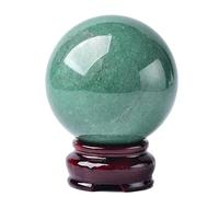 HWXMUGLXL Green Fluorite Crystal Ball Sphere with Base Ornaments for Wealth Feng Shui Housewarming Gifts,2.75in Gemstone Stone