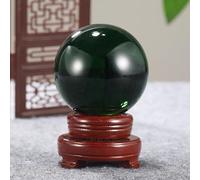 HWXMUGLXL K9 Crystal Ball Purple Amethyst Stone Feng Shui Goods Gift Wooden Pedestal with Glass,J,40mm Gemstone Stone