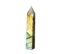 HWXMUGLXL Labradorite Crystal Wand Tower Stone Hexagonal Column for Home Decor Gift,7~8cm Gemstone Stone