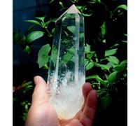 HWXMUGLXL Large Clear Lemurian Seed Quartz Point Cluster Crystal Rough (Size : 300-400g) Gemstone Stone