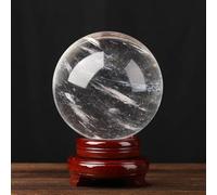 HWXMUGLXL Melting Clear Quartz Crystal Ball White Crystals Sphere with Stand for, Divination, Home Decoration, Fengshui,16cm/6.3in Gemstone Stone