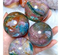 HWXMUGLXL Ocean Jasper Sphere 7-7.5cm (3 Inch) - Hand Polished Crystal Ball for Home & Office Decor, & Work, Stone Gift Gemstone Stone