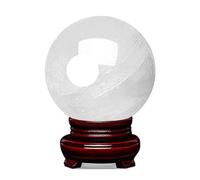 HWXMUGLXL Peaceful and Auspicious White Crystal Ball Ornaments Living Room Home Entrance Porch Bedroom Size Stone,6CM Gemstone Stone