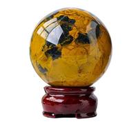 HWXMUGLXL Pietersite Crystal Sphere Rare Quartz Ball with Stand Gemstone for Witchcraft and Decorative Balls,65-70mm Gemstone Stone