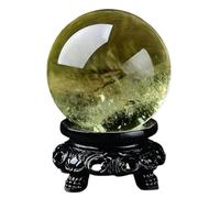HWXMUGLXL Premium Citrine Crystal Ball | Hand-Polished Yellow Sphere for Wealth, Success & | Office & Home Decor Feng Shui Orb,60mm Gemstone Stone