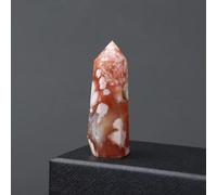 HWXMUGLXL Quartz Column Cherry Agate Magic Wand Gemstone Flower Crystal Point Decoration Ornaments (Color : 70-80mm) Gemstone Stone