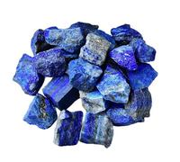 HWXMUGLXL Raw Lapis Lazuli Crystals, Rough Stones Crystal for Tumbling, Cabbing, Home Decoration, Polishing, Wicca &,100g Gemstone Stone