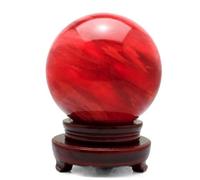 HWXMUGLXL Red Crystal Ball Melting Casting Sphere Ruby Feng Shui Divination Home Decoration Gift,90-100mm Gemstone Stone