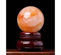 HWXMUGLXL Red Crystal Gemstone Ball Divination Sphere Sculpture Figurine for Feng Shui, Home Decoration,55~60mm Gemstone Stone