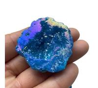 HWXMUGLXL Stone Angel Aura Quartz Geode - Titanium Alloy High Crystal Cuarzo Cluster/Geode Gemstone Stone