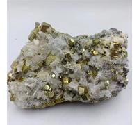 HWXMUGLXL Stone Pyrite Crystal Cluster Symbiotic Quartz Home Decorative(Size:1.1-1.3kg) Gemstone Stone