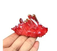 HWXMUGLXL Stone Red Flame Halo Quartz Crystal Cluster Home Furnishing Gift Gemstone Stone