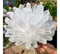 HWXMUGLXL Stone White PhantomQuartz Crystal Cluster Samples HomeOffice Decoration(410-500g) Gemstone Stone
