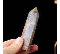 HWXMUGLXL Stones Dark Blue Moonstone Crystal Point Wand Gemstones Ore Obelisk Hexagonal Column Ornament Ornaments Gemstone Stone
