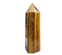 HWXMUGLXL Tiger Eye Stone Column Quartz Crystal Scepter Home Office Worn Decorative Gem Ornaments (Size : 500-600g) Gemstone Stone