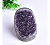 HWXMUGLXL Uruguayan Amethyst Cluster geode Crystal Family Raw Stone Home Feng Shui Ornaments,Purple,400~600g Gemstone Stone