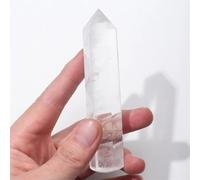 HWXMUGLXL White Crystal Clear Quartz Single Pointed Column Round Bottom Polished Gemstones Tower Home Decor Ornaments Gemstone Stone