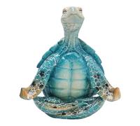 HWXZUUO Meditation Sea Turtle Statue 6.3x4.33x3.15 Inch Resin Sea Turtle Yoga Figurine Realistic Cute Sitting Sculptures for Office Home Decorations StyleB
