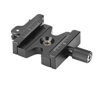 HWyndiluvian Abrazadera de Placa de liberación rápida de aleación de Aluminio Ajustable de 50 mm, Abrazadera de Placa QR estándar Arca con Clip de Doble Bloqueo y Adaptador de 3/8'' a 1/4'' par