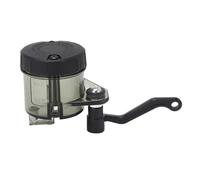 HWyndiluvian Depósito de aceite para la bomba de freno delantero de motocicleta, depósito de líquido para el cilindro del embrague con manguera de 10 cm y soporte largo para CBR600RR, (Negra)