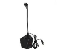 HWyndiluvian Gooseneck USB Condenser Desktop Microphone, Computer Gooseneck Microphone with RGB Lighting, 360 Degree Omni Directional Pickup, One Touch Mute for Conference Gaming PC