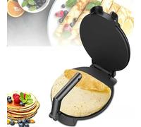 HWYYLXS Crepera EléCtrica, Prensa para Tortillas Antiadherente De 10 Pulgadas, MáQuina DoméStica De 1400 W para Chapatis con Calentamiento RáPido Y Temperatura Ajustable; Mango Antiquemaduras