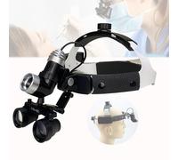 HWYYLXS Lupas Dentales De Cabeza con Faro Led De 7 W, Binoculares, Lupas De Cabeza, Aumento 2,5X/3,5X Opcional, Recargables, ErgonóMicas para Una VisióN Clara 2.5X