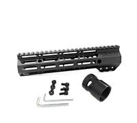 HWZ 7" 9" 10" 12" 13.4" 15" 17" Inch AR15 Free Float for Mlok Compatible Keymod Handguard for Hunting Trail Tactical Rifle Scope Mount w Steel Nut (9''-Black)