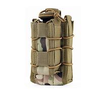 HWZ Tactical Molle Magazine Pouch Open-Top Single Rifle Pistol mag Pouch AR/M4/M16 Cartridge Clip Pouch Hunting Bag (CP)