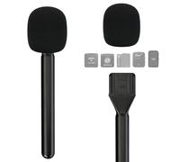 HX-pyahgtv Interview - Adaptador de micrófono de mano para DJI Mic Mini | Con protección antipop, soporte de micrófono, mango para entrevistas inalámbricas, micrófono Lavalier