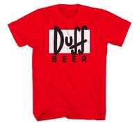 HXASKKF Adult Unisex The Simpsons Duff Beer Logo Red T-Shirt.
