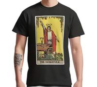HXASKKF Best To Buy Yellow The Magician Tarot T-Shirt, Short Sleeve Cotton Top S-4XL